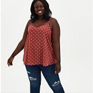Torrid Sophie Rust Brown Skull Tank Top